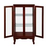 Syemin Decorative Storage Cabinets Curio Cabinet, Curio Diapaly Cabinet with Adjustable Shelves, Freestanding Linen Cabinet, Red, 26"*11.75"*43.5" - 2 of 4