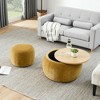 NicBex Round Storage Ottoman Bench for Bedroom, 2 in 1 Function Storage Bench with Small Seat,Ottoman for Living Room,Bedroom,Entryway - 2 of 4