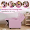 Tangkula Kids Recliner Chair Adjustable Leather Sofa Armchair w/ Footrest Side Pocket - 4 of 4