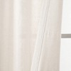 Lush Décor Farmhouse Faux Linen Colorblock Pleated Window Curtain Panel Single Navy/Off White 40x84 - 4 of 4