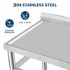Commercial Stainless Steel Utility Sink Freestanding Single Bowl with Pull-Down Hot & Cold Faucet, Built-In Washboard, Indoor & Outdoor Use - 3 of 4