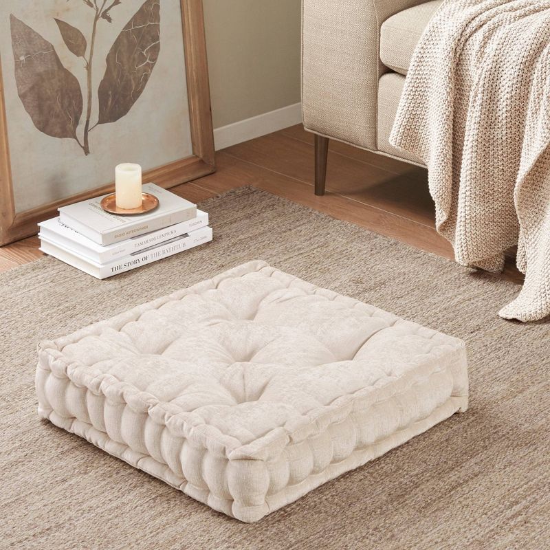 20"x20" Oversize Diah Poly Chenille Square Floor Pillow - Intelligent Design, 4 of 16