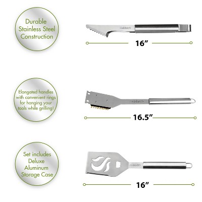 Cuisinart 14-Piece Stainless Steel Grilling Tool Set with Case