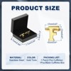 Unique Bargains Men Weddings Gift Classic Alphabet Cuff Links with Box 2 Pcs - 2 of 3