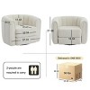 Upholstered Swivel Accent Chair 360° Comfy Club Chair Teddy Arm Chair Single Sofa,Swivel Barrel Chair For Living Room Bedroom-Cuddlewood - 4 of 4