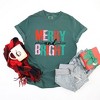 Simply Sage Market Women's Merry and Bright Colorful Short Sleeve Garment Dyed Tee - 3 of 4