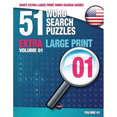 Sam's Extra Large Print Word Search Games - by  Sam Mark (Paperback)