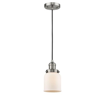 Bell - 1 Light Cord Hung Mini Pendant In Industrial Style-10 Inches Tall and 5 Inches Wide