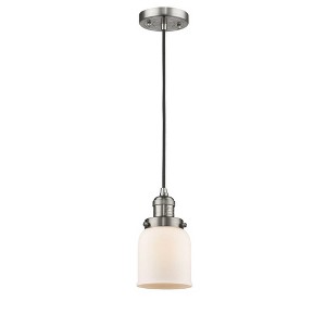 Bell - 1 Light Cord Hung Mini Pendant In Industrial Style-10 Inches Tall and 5 Inches Wide - 1 of 1