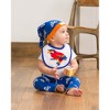 Pavilion Gift Company - Blue Pirate Parrot -  Baby Bib - Bibs - 2 of 4