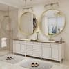 Apmir Round High Quality Aluminum Alloy Framed French Cleat Mounted Wall Decor Bathroom Vanity Mirror in matte black with 5-Year Warranty - 4 of 4
