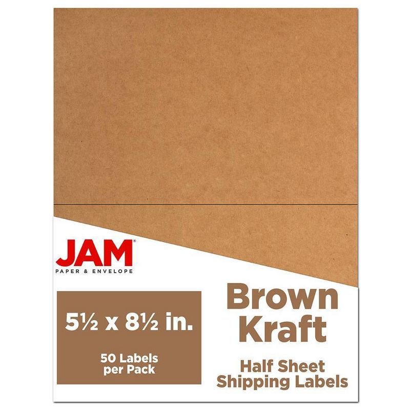 JAM Paper Shipping Labels 5.5" x 8.5" 50ct, 1 of 6