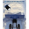 Heavy Duty 29x20 Inch Rolling Snow Shovel with Wheels – Adjustable Angled Metal Blade – Ergonomic Handle for Driveway - 3 of 4