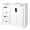Merax 36" Modern Bathroom Vanity with Ceramic Sink and 3 Drawers - 3 of 4