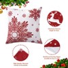 Christmas Decorations Velvet Pillow Covers 18x18 Inch Set of 4 Decorative Pillows Winter Holiday Decor Throw Cushion Covers for Sofa Couch - 3 of 4