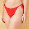 Women's Ribbed Textured Ultra High Leg Super Cheeky Side-Tie Bikini Bottom - Wild Fable™ - 4 of 4