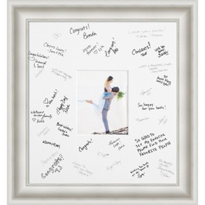 Parlor Signature Mat Picture Frame – Guest Book Alternative for Weddings, Graduations, or Retirement – Autograph Photo Mat for Signature Board - 1 of 4
