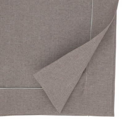 Silver Shimmering Tablecloth with Piping Detail, 50" x 70"