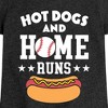 Girls' - Instant Message - Hot Dogs And Home Runs Fitted Short Sleeve Graphic T-Shirt - 2 of 4