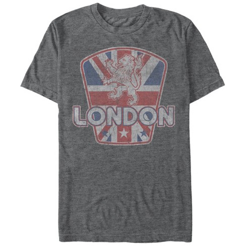 Men's Lost Gods London Union Jack Lion T-shirt - Heather - Small : Target