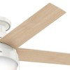 Hunter Fans 46" Anslee Lighted Ceiling Fan Fresh White Finish - Modern Design with Integrated LED and WhisperWind Motor - 4 of 4