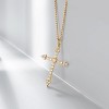 Cross Necklace 14K Plated Dainty Chain, Minimalist Faith Pendant Religious Prayer Jewelry Gift - 4 of 4