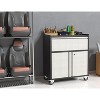 Storage Cabinet Tool Cart with 1 Drawer on Wheels,Metal Storage Cabinet,Drawers Rolling Tool Trolley for Garage,Warehouse,Workshop,Repair Shop - 2 of 4