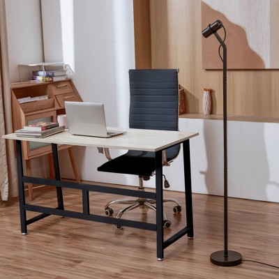 58" MRDK by Globe Series.01 LED Floor Lamp with Matte Black Shade: Industrial Design - Globe Electric
