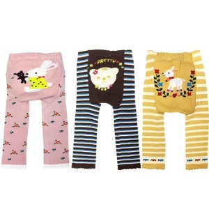 Wrapables Baby and Toddler Animal Leggings (Set of 3), 24 to 36 months, Adorable and Cute - 1 of 4