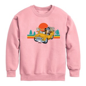 Boys' - Disney - Lets Hit The Road Graphic Long Sleeve Fleece Sweatshirt - 1 of 3
