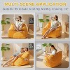 MAXYOYO Bean Bag Chair, Floor Sofa with Handle, Teens Living Room Accent Sofa Chair with Pocket for Gaming Reading Relaxing (Orange) - 3 of 4