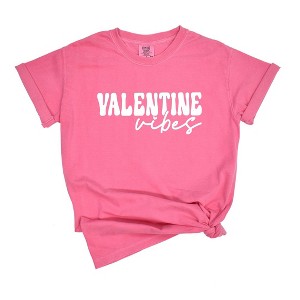 Simply Sage Market Women's Retro Valentine Vibes Short Sleeve Garment Dyed Tee - 1 of 4