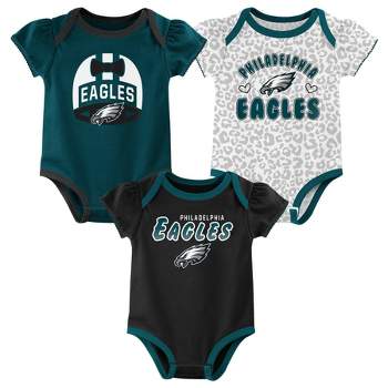 NFL Philadelphia Eagles Baby Girls' Onesies 3pk Set