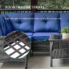 Belord 5PCS Outdoor Sectional Patio Furniture Set with Swivel Chairs, All Weather Wicker L Shape Outdoor Sectional Sofa Outdoor Conversation Set - 4 of 4