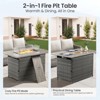 Buenhomino 4/6/7 PCS Patio Furniture Set with Fire Pit Table, Weather-Resistant Wicker Patio Fire Pit Set with Sofa Couch, Swivel Patio Chair Set - 2 of 4