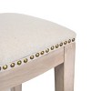 Set of 2 Bar Stools 24" Saddle Backless Padded Nailhead Cushion Pub Foot Rest - 4 of 4