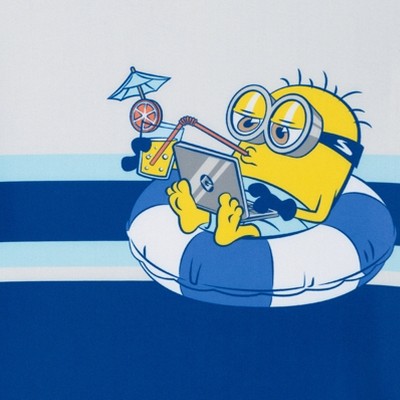 Minions Big Boys Rash Guard and Swim Trunks UPF 50+ Outfit Set Blue 8 — фото 4