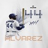 MLBPA Men's Alvarez Pw Licensed Houston Astros Jordan Alvarez Houstondynamic Pose 44 Long Sleeve Graphic Cotton Pullover Sweatshirt - White M - 2 of 4