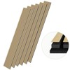 SMARTSTANDARD 94.09 in. x 7.87 in. x 0.9 in. Slat Wood Acoustic Sound Absorbing 3D Decorative Wall Paneling, 6-Pack - 2 of 4