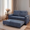 Versatile Foldable Velvet Sofa Bed with Adjustable Back, USB Port, Ashtray, and Swivel Phone Stand - 2 of 4