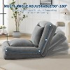 5-Position Adjustable Lazy Sofa Bed, Upholstered Human Dog Bed for Adult & Pets, Foldable Floor Lounger Chair, for Bedroom, Living Room - 4 of 4
