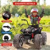 Coucheta 24V Kids ATV Quad, 2-Seater 4WD Ride-On w/ 4x100W Motor, Dual 7AH Battery, Throttle Control, EVA Tires & Metal Suspension, LED Lights &Music - 4 of 4
