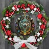 Stained Ceramic Wolf Ornament - Wolf Christmas Ornaments - Christmas Tree Ornaments - 4 of 4