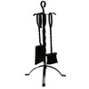 Comfort Glow 4-Piece Cast Iron Fireplace Tool Set, Includes Broom, Shovel, Poker, Stand - 2 of 4
