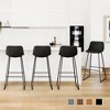 Arceso Bar Stools Set of 4, 30 Inch Faux Leather Barstools, Modern Counter Height Stools , Armless Counter Chairs for Kitchen Island - 2 of 4