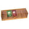 Bamboo & Acrylic 5-Section Tea Box - Lipper International - image 2 of 4
