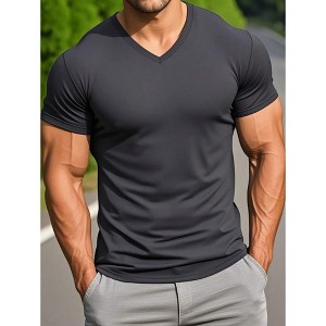 TIME HOLLOW Contrast Color Waffle Henley Shirt - Versatile Outdoor Wear - 1 of 3