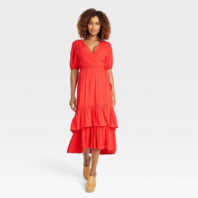 Women's Short Sleeve Wrap Dress - Knox Rose