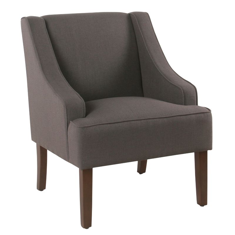 Classic Solid Swoop Arm Accent Chair - Homepop, 2 of 10