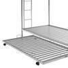 NicBex Twin over Twin Bunk Bed Metal Rack Triple Bed Frame with 4 Wheels, Full-length Guardrails and Ladder, No Spring Box Required - 4 of 4